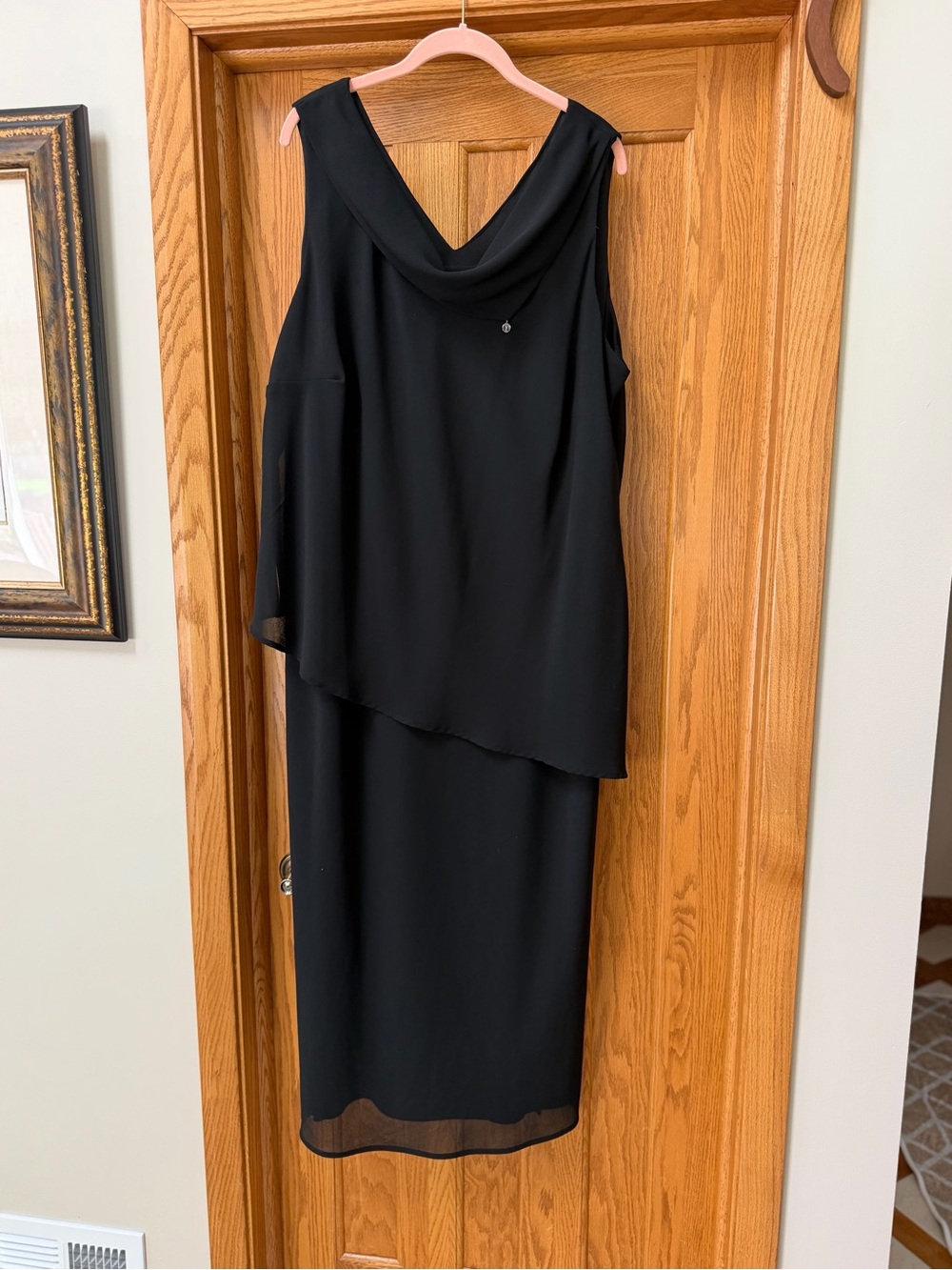 Vintage 90s Y2K Black Sleeveless Maxi Dress Gothic Witch size 24